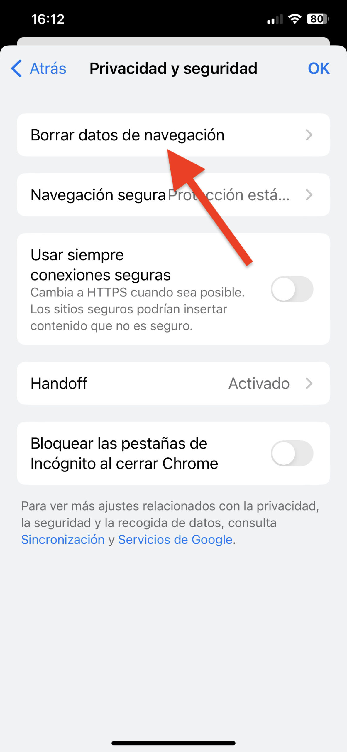 eliminar el virus de la policía en iOS Chrome