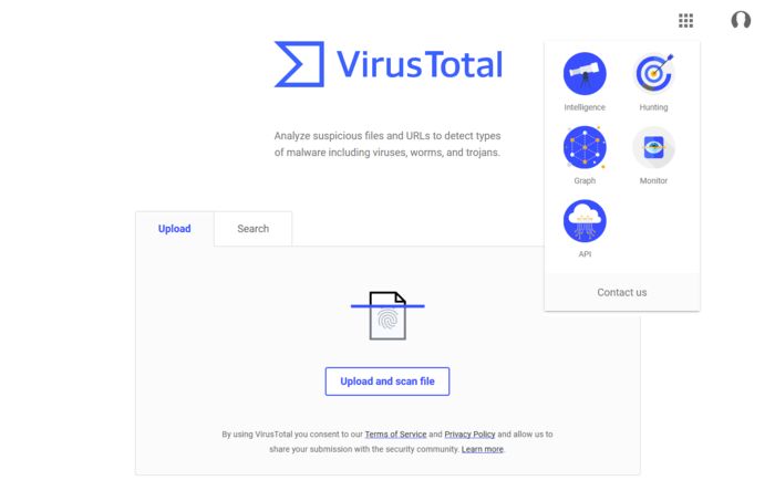 VirusTotal antivirus online