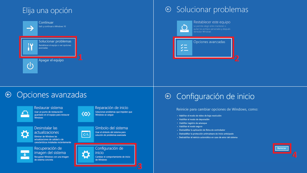 modo seguro windows 11