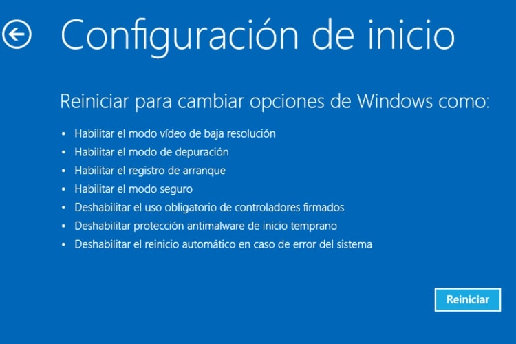 modo seguro Windows 10