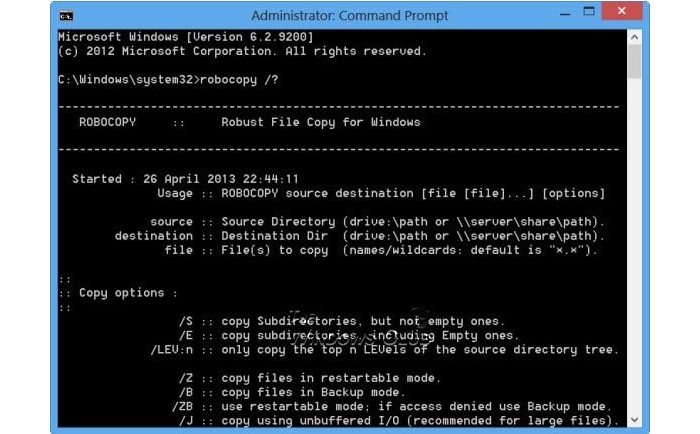 Robocopy Windows