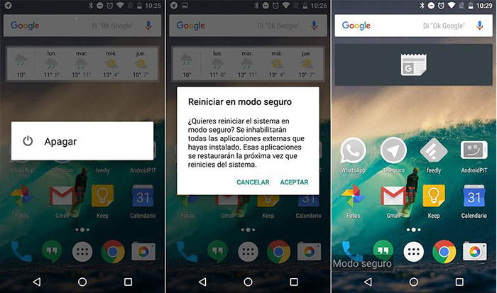 modo seguro Android