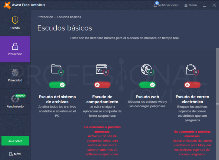 Análisis del antivirus Avast