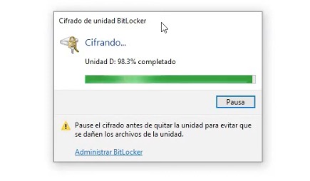 cifrar USB Bitlocker Windows
