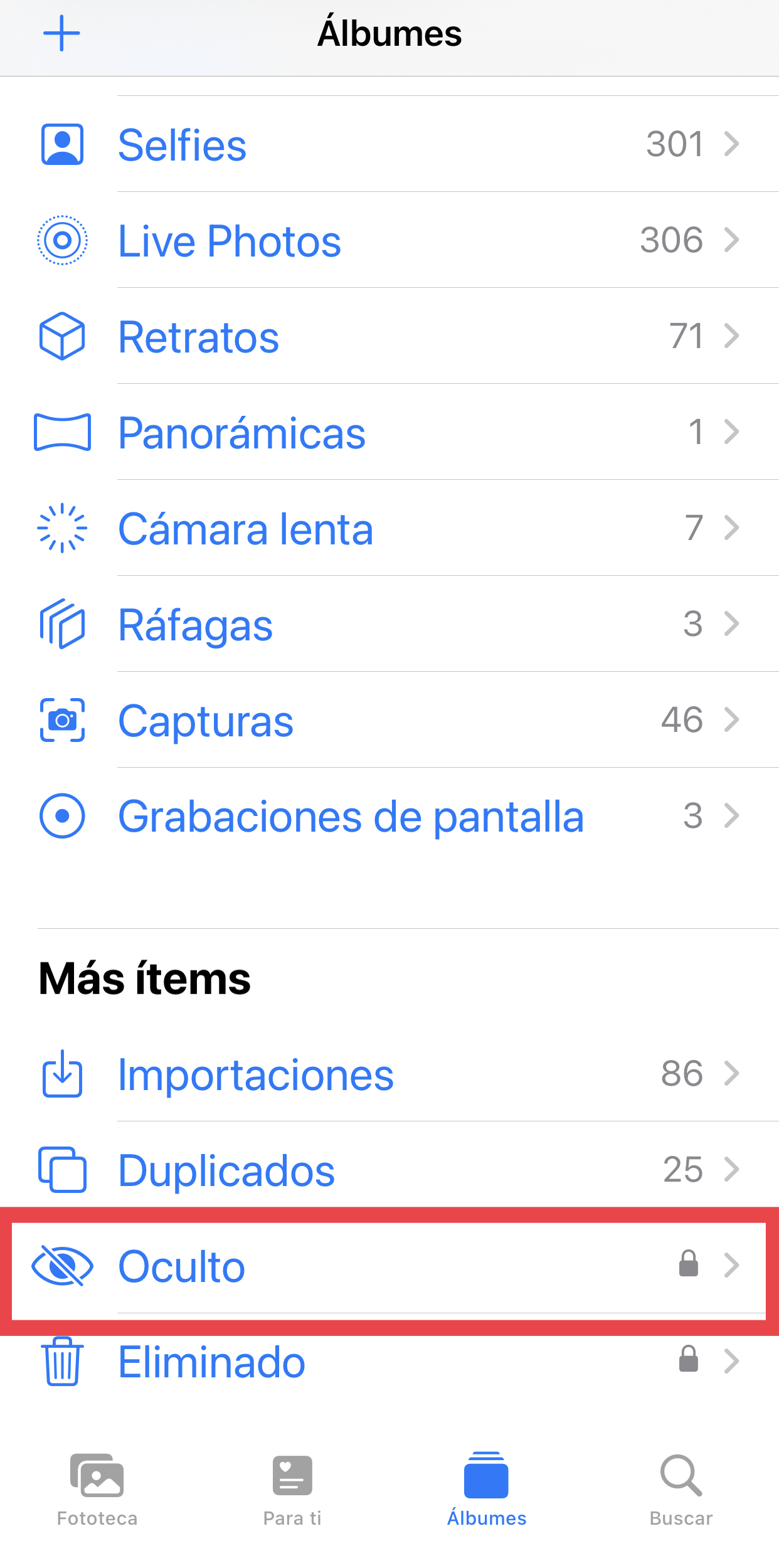 Cómo se pueden ocultar fotos y vídeos en iPhone o iPad 2