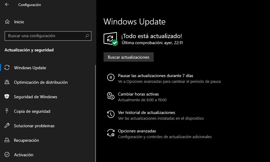 Mantén Windows actualizado
