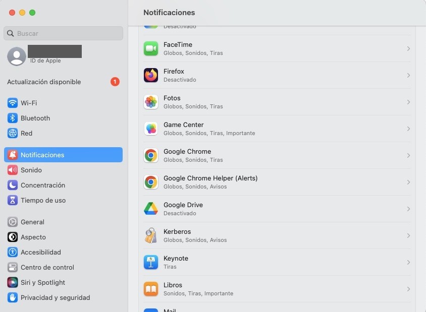 Cómo desactivar las notificaciones del navegador desde la configuración de un Mac