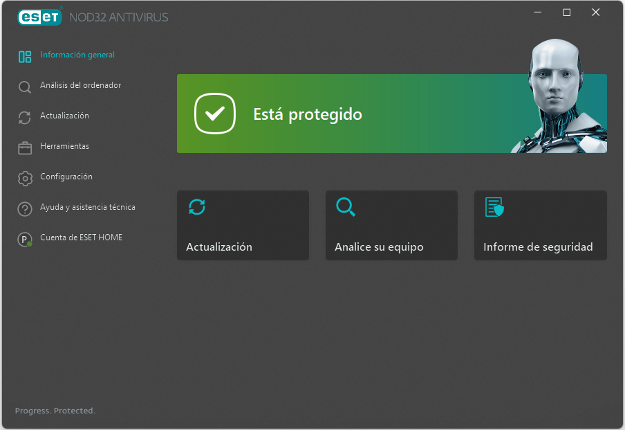 Analizar el sistema con ESET Nod32 para detectar Node.exe