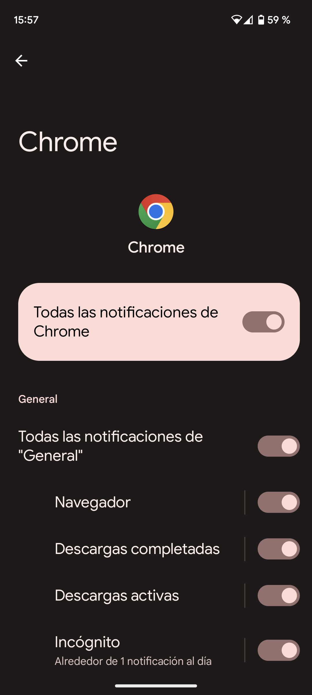 Desactiva las notificaciones de Google Chrome en tu Smartphone