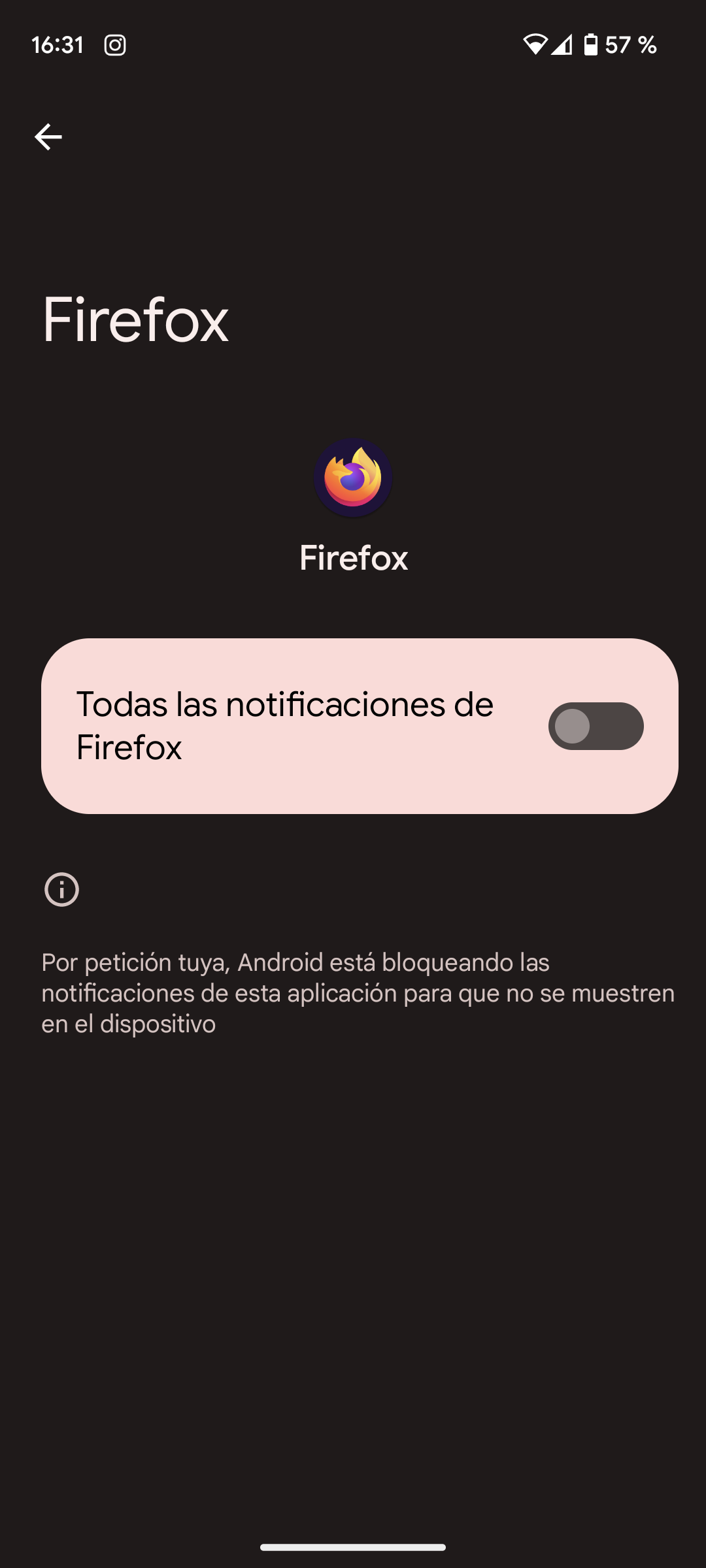 Desactiva las notificaciones de Mozilla Firefox en tu Smartphone