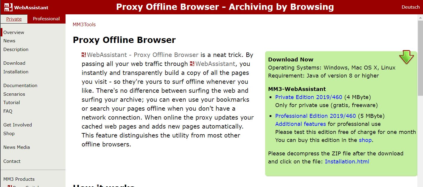 Proxy Offline Browser