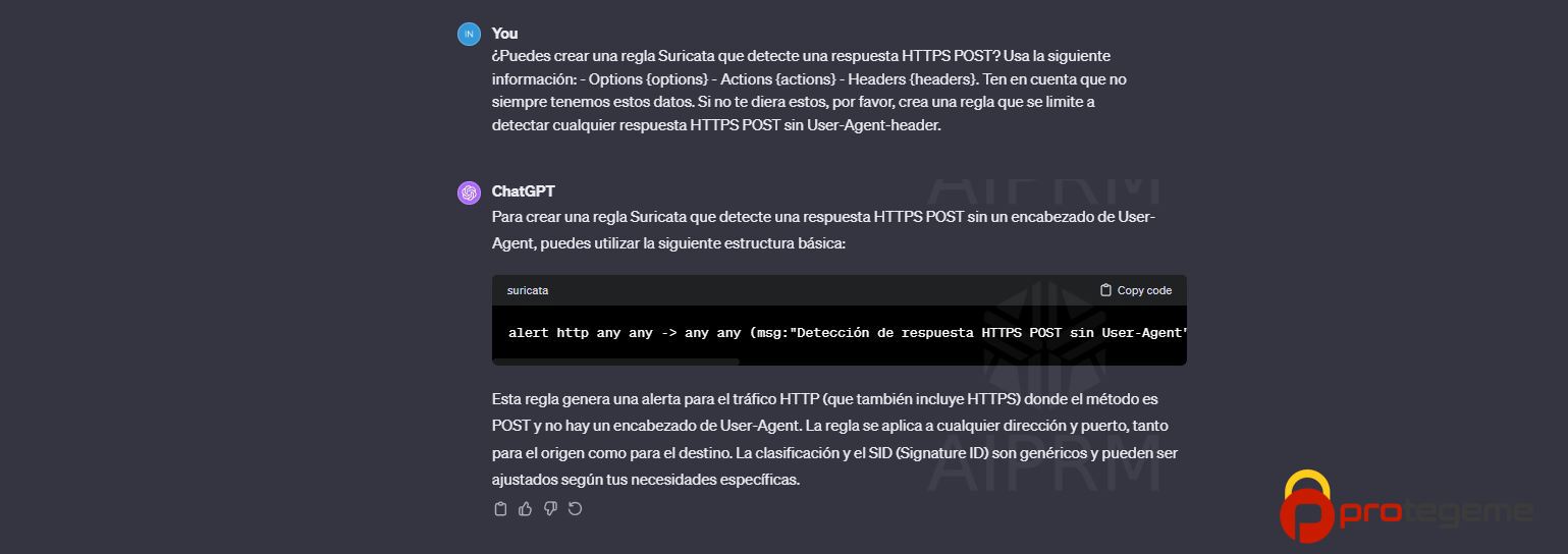 Regla Suricata en ChatGPT