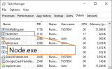 ¿Cómo eliminar Node.exe?